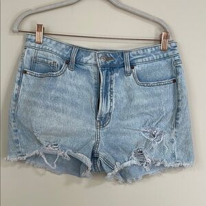 Old Navy Light Blue Ripped Jean Shorts